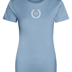 YourPhysique V T-Shirt Sky Blue - YP Logo Wit op Borst